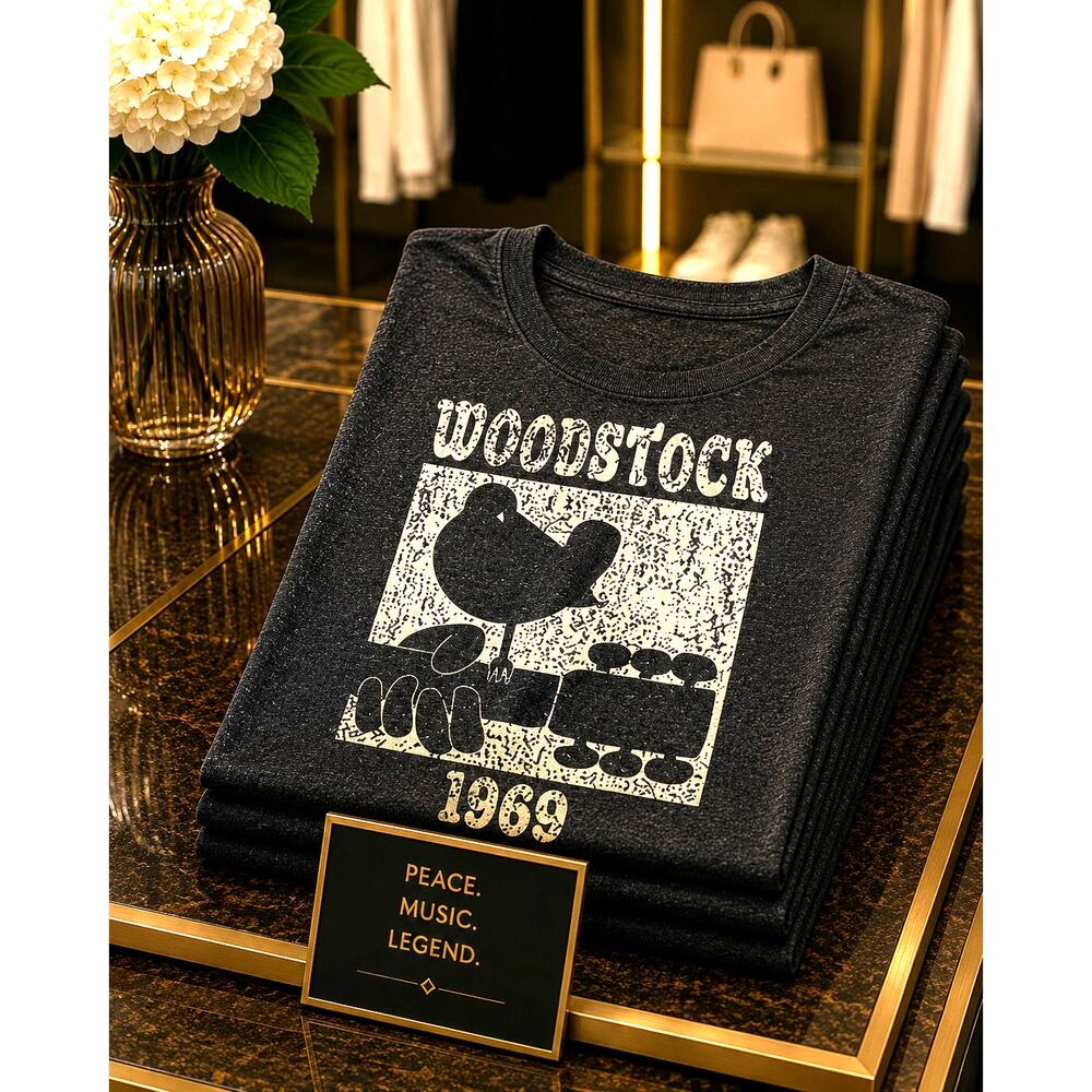 Retro Boho Concert Tee 1969 100% Cotton 12